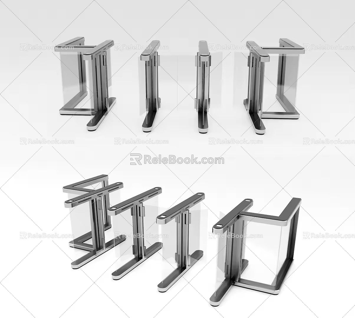 Entrance gate access control machine 3d model