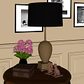 European-style table lamp 3d model