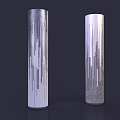 Decorative Columns with Multiple Designs Various Textured Patterns and Modern Metallic Finish for Interior Design 3d model