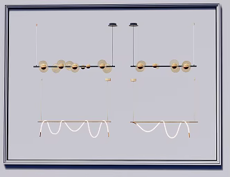 Light Luxury Chandelier 3d model