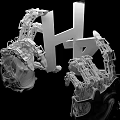Intelligent Machine Featuring Robotic Arms Precision Metal Components and Mechanical Joints