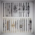 Ornate Black and Gold Railings Featuring Various Intricate Patterns for Home Decor