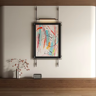 modern watercolor decorative painting 3d model
