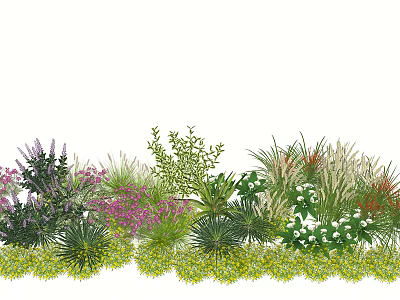 Modern Grass and Grassland Greening 3d model