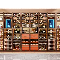 Large Luxury Wine Cabinet With Multi layer Glass Door Wine Storage And Display Shelves