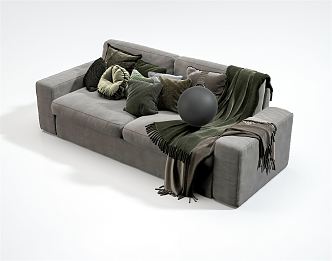 Modern Double Sofa Multi-person Sofa Combination Sofa 3d model