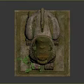 Traditional Stone Lion Sculpture With Decorative Base And Intricate Carving Details