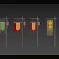 New Chinese Flag 3d model