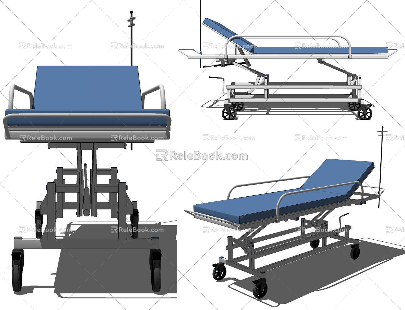 Modern Emergency Bed Hospital Emergency Bed 3d model