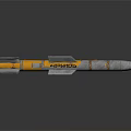 Space Rockets With Yellow And Gray Bodies Featuring Reload Labels And Thrusters