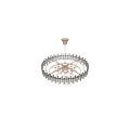 Elegant Multi Layer Crystal Chandelier With Sparkling Glass Pendants And Metal Frame For Interior Decor