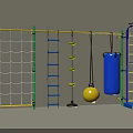 Multifunctional Sports Training Equipment With Climbing Net Ladder Hanging Ball And Punching Bag