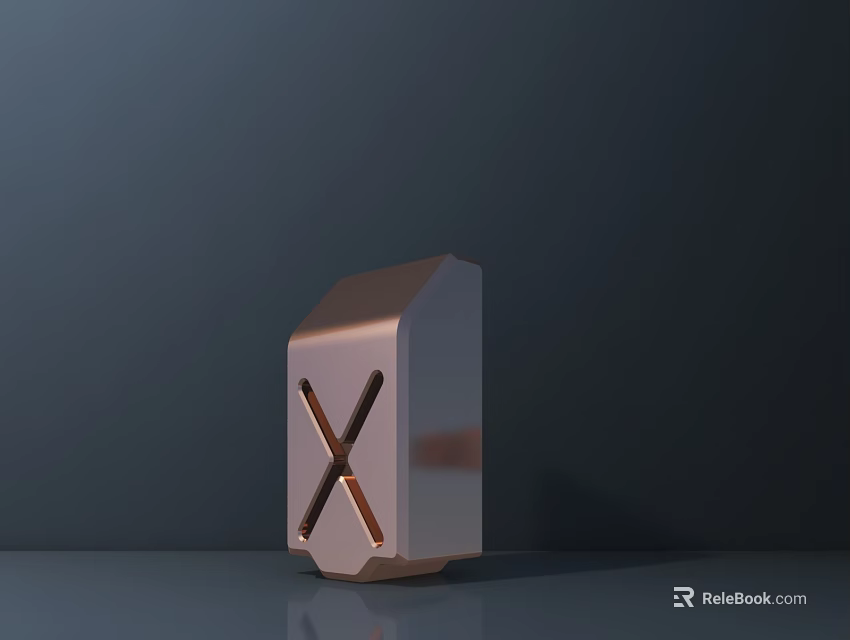 Metal Road Facility With X Symbol For Traffic Control And Safety 3d model 