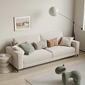 Modern double sofa 3d model