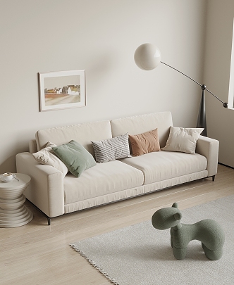 Modern double sofa 3d model