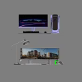 Dual Monitor Desktop Setup With RGB PC Case Mechanical Keyboard And Gaming Mouse