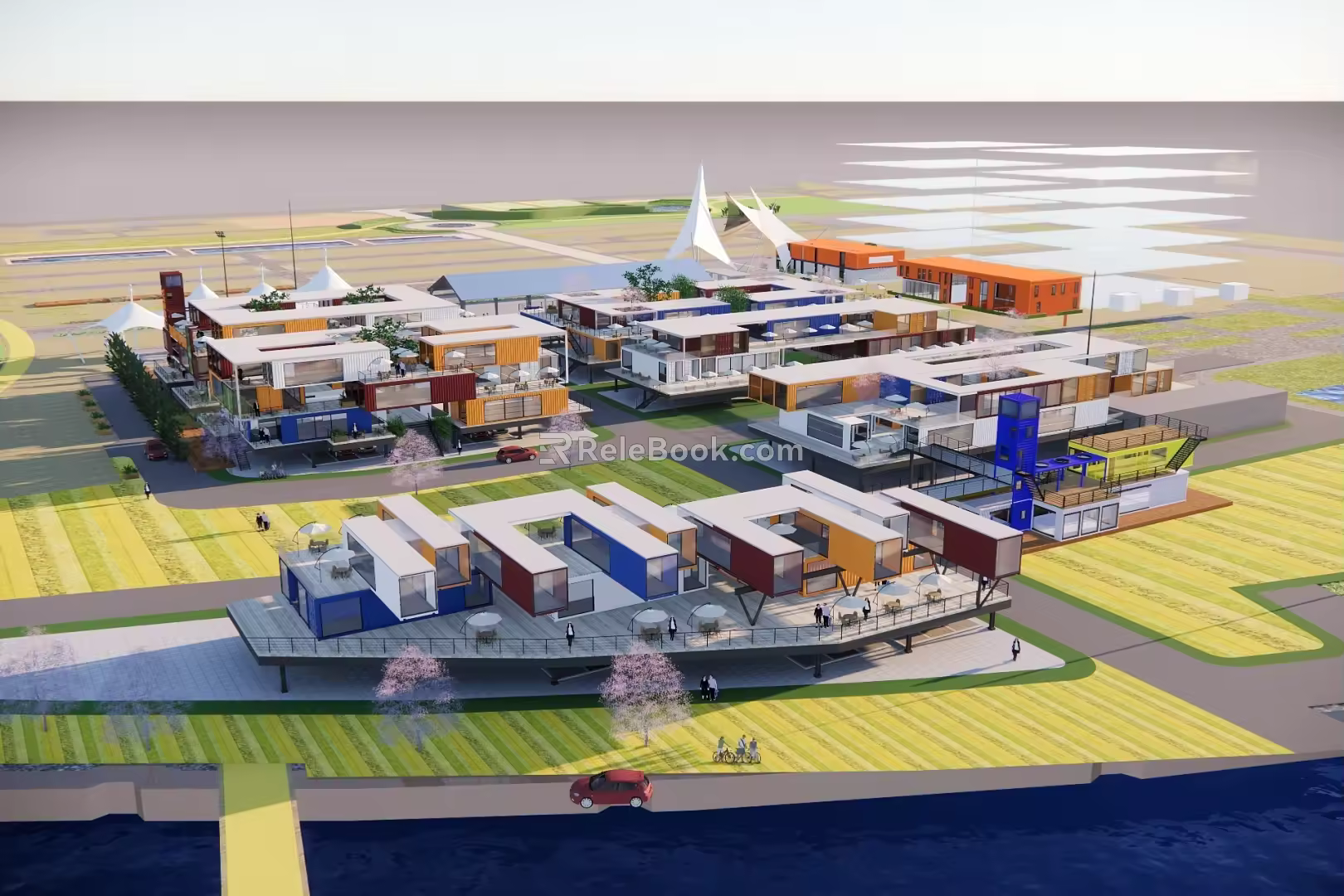 Container Camp Container Park Container Hotel 3d model