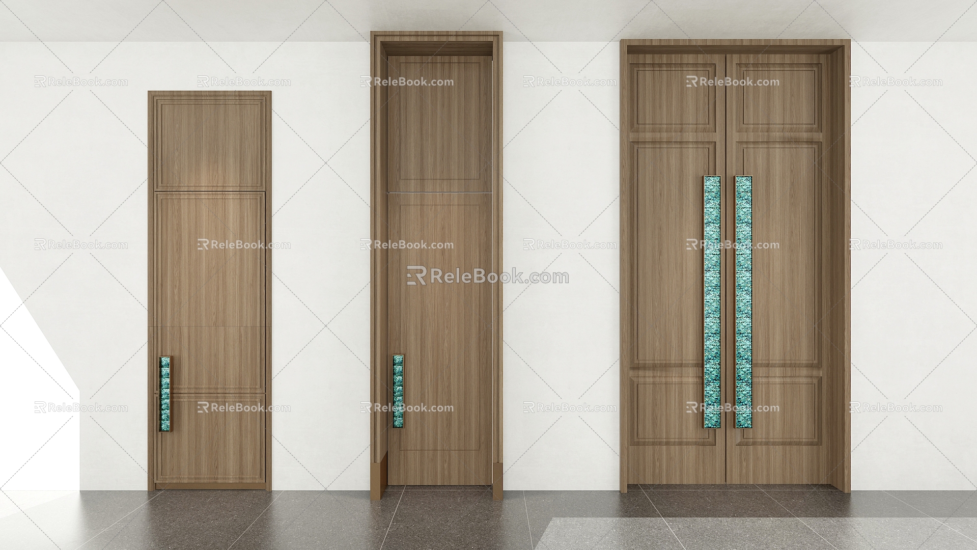 Double door single door 3d model