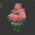 Unique Wooden House Featuring Thatch Roof Bird Like Legs Support And Wooden Details