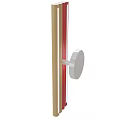 Colorful Modern Hook With Long Strip Design Wall Mounted Round Base Red Beige Accents