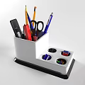 Office Stationery Set With Pen Holder Stapler Scissors Pencil Pen Utility Knife And Paper Clips