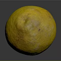 Natural Healthy Fresh Ripe Yellow Pomelo With Textured Skin On Dark Background