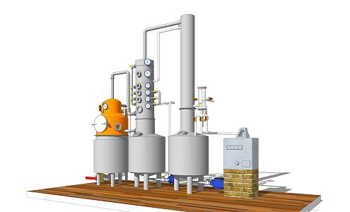 modern distillation machine 3d model