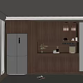 Glass Wine Cabinet Wine Bottle Wine Glass Drink Machine Removable Rail Socket Embedded Refrigerator Wine Cabinet 3d model