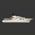 Luxury Modern Yacht Exterior Design With Sleek White Hull And Upper Deck Features