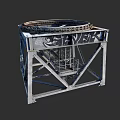 Industrial Factory Metal Frame Structure With Chain And Cage Components