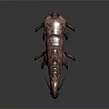 3D Fantasy Creature Character With Pink Spotted Body Horns Claws And Glowing Parts