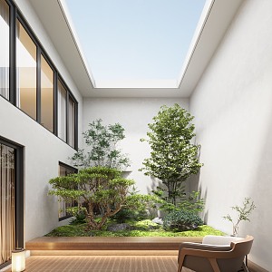 Modern landscape sketch courtyard landscape 3d model