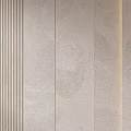 Modern Background Wall Design With Vertical Stripes And Textured Neutral Surface