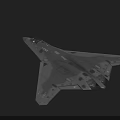 Modern Stealth Fighter Jet In Gray Camouflage With Aerodynamic Shape And Cockpit