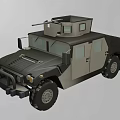 Sturdy Military Style Utility Vehicle With High Roof Weapon Mount Large Tires And Windows