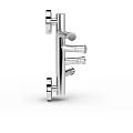 Modern Chrome Bathroom Accessories With Wall Mounted Hanging Rod And Towel Holder