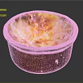 Artistic Red Bowl Shaped Sculpture With Flame Like Glazed Interior