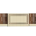 Modern Building Exterior Wall Design With Wooden Strips Beige Panels And Yellow Accents