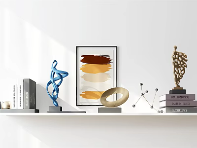 Modern Ornaments Combination Crafts Display Sculptures Book Decorative Painting 3d model