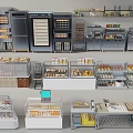 Retail Display Shelves With Glass Cases Metal Racks And Organized Products