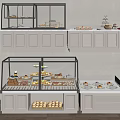 Jane European Container Cake Bread Showcase Container 3d model
