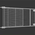 Metal Shopping Cart With Wire Basket And Four Wheels On Reflective Surface