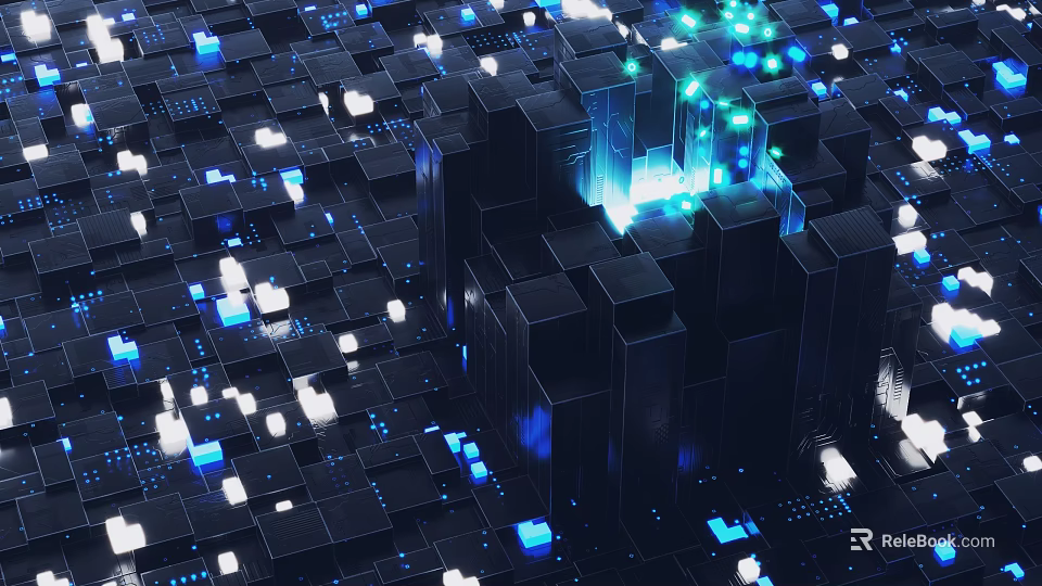 Modern Open Kitchen Interior Design With Island Counter And Appliances 3d model