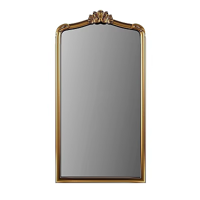 Elegant Gold Framed Mirror With Modern Design For Home Interior Decor 3d model