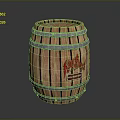Fireball Cinnamon Whisky Branded Classic Decorative Wooden Barrel With Metal Hoops