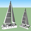 Modern Catamaran Yacht Designs In White And Gray