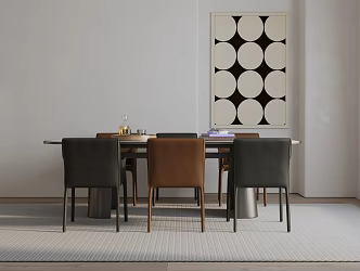 Modern table combination 3d model