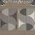 Modern Square Carpet Geometric Stripe Fabric Carpet 3d model