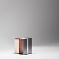 Modern Minimalist Stool With Marble Seat And Metal Frame For Contemporary Living Spaces