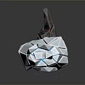 Geometric Animal Shaped 3D Models With Yellow And Blue Line Decorations On Dark Background